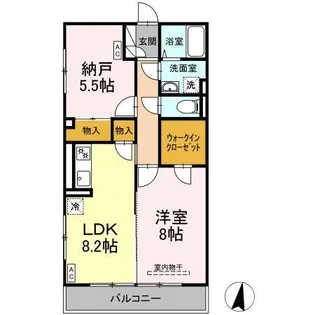 コンタード高松台【205号室】の間取り