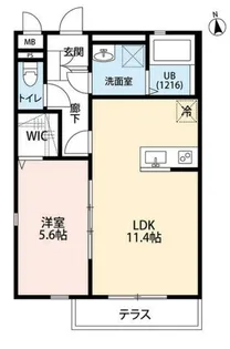 クレール桜【1階】の間取り