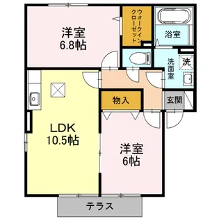 スクエアガーデンA【1階】の間取り