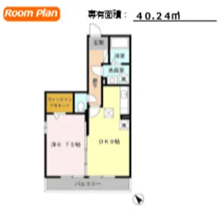 ルクソール【306号室】の間取り