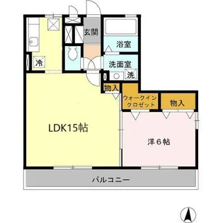 スカイプラザ【1階】の間取り