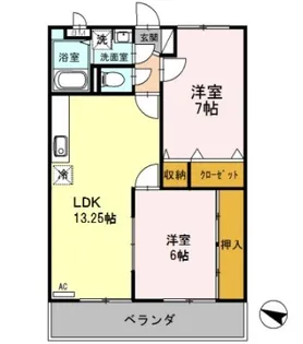 ジョウエイ別府【2階】の間取り