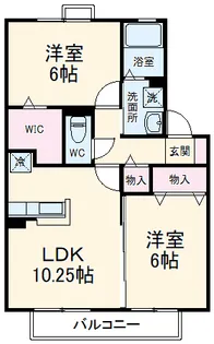 リッシュ・ヴェール【2階】の間取り