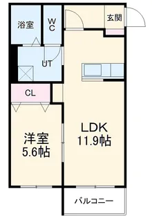 レジデンス北方【1階】の間取り