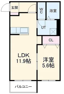 レジデンス北方【3階】の間取り