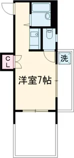 ハイツ毛利【201号室】の間取り
