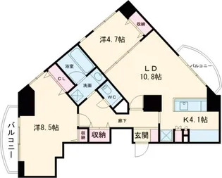 プライムアーバン千住【5階】の間取り