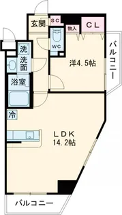 BPRレジデンス下高井戸【7階】の間取り