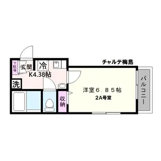 チャルテ梅島【2階】の間取り