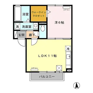 ベルテサクラ【1階】の間取り