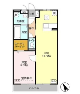 メゾンベール【1階】の間取り