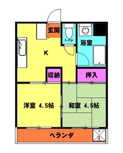 総和ハイツ6【4階】の間取り