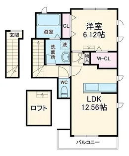 ハピネス白雲【2階】の間取り