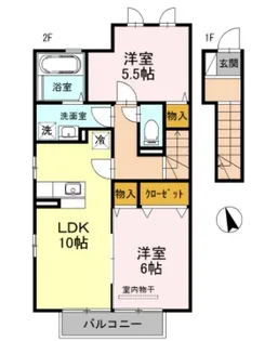 サンクレスト【2階】の間取り
