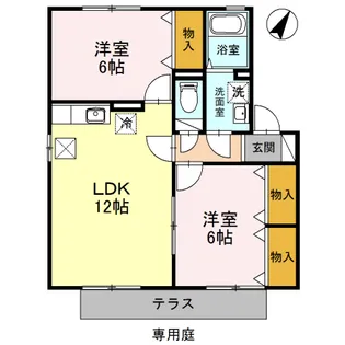 セントラルハイツC【1階】の間取り