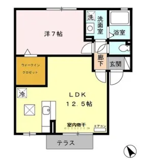 ローリエB【1階】の間取り