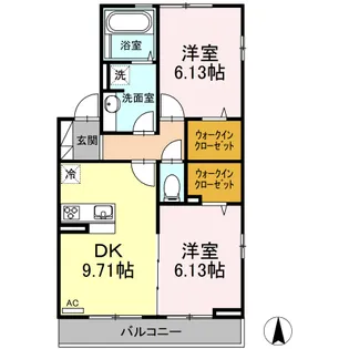 シャトレー【2階】の間取り