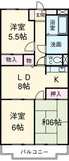 アールズコート Ⅱ【3B号室】の間取り