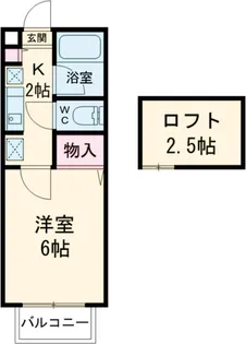 パークフロント谷中B【14号室】の間取り