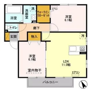 ウィステリアB【2階】の間取り