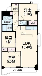 上大岡スカイマンション【4階】の間取り