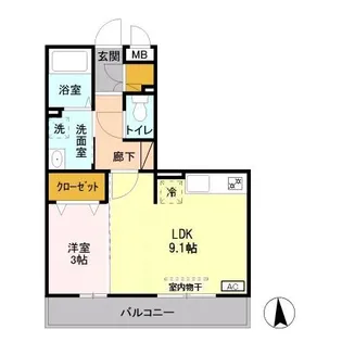 メイスクエアC【2階】の間取り