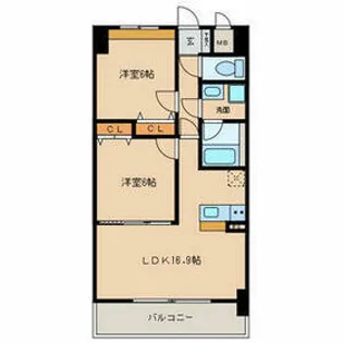 CASA GRIGIO【705号室】の間取り