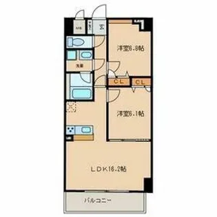 CASA GRIGIO(グリージョ)【8階】の間取り