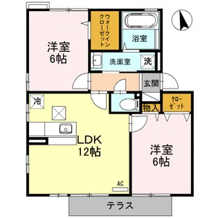 ウィルモア桜町【1階】の間取り