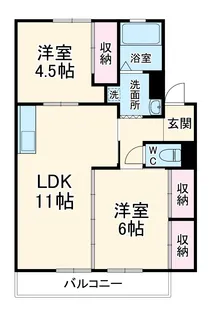 バロン幸定野【3階】の間取り