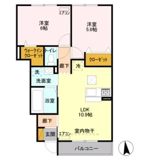 サニーコート【1階】の間取り