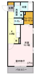La-Vespa門井町【201号室】の間取り