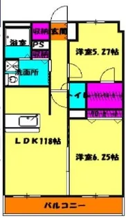 サンパーシモン【3階】の間取り
