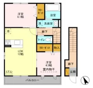 メゾンゼフィール【2階】の間取り