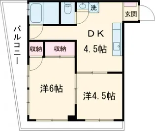 北本ビル【2-C号室】の間取り