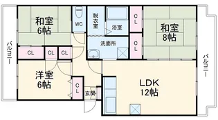 KEレジデンス【1階】の間取り