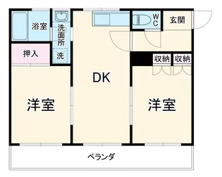 荒川ハイツ【1階】の間取り