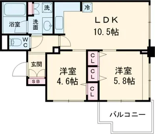 クリオ上野毛ラ・モード【0901号室】の間取り