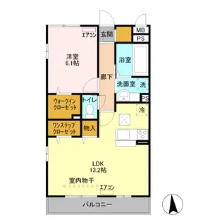 レジデンスアケボノ【1階】の間取り