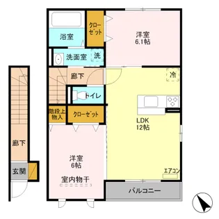 サンティエ【2階】の間取り