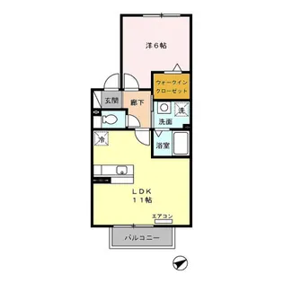 セレーノ八橋【2階】の間取り