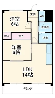 Grace in桜並木【402号室】の間取り