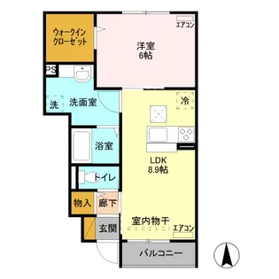 リーヴ ゴーシュⅠ【1階】の間取り
