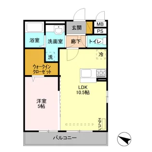ロハス末広【3階】の間取り