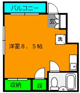 ハイツ栗原【1階】の間取り
