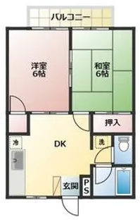 宮沢ハイツ【2階】の間取り