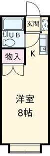 コーポリバー【203号室】の間取り