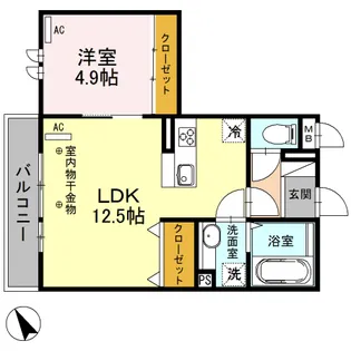 エヴァーラスティング熊谷【2階】の間取り