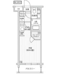 レジディア笹塚Ⅱ【1階】の間取り