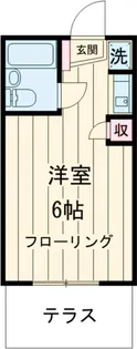 第三通南ハウス【107号室】の間取り